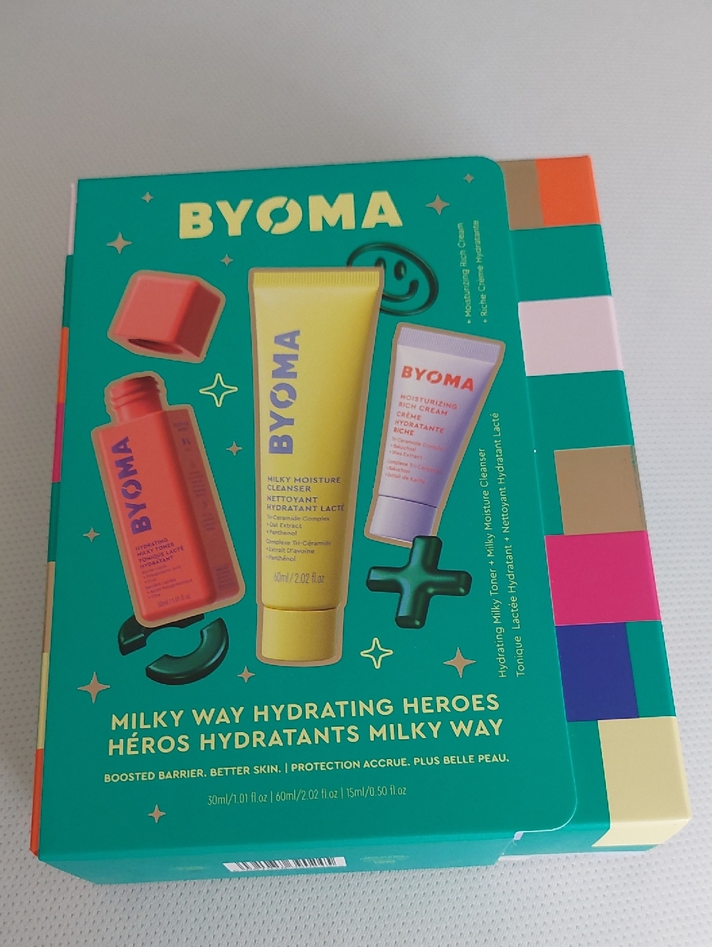 BYOMA Milky Way Hydrating Heroes Moisturizer Set — Yellow & Pink